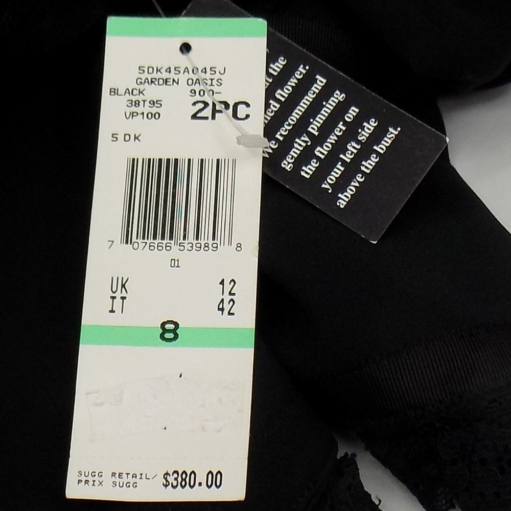 Nipon Boutique "Garden Oasis" 2-Piece Business Suit Black Size 8 NWT - Picture 2 of 16